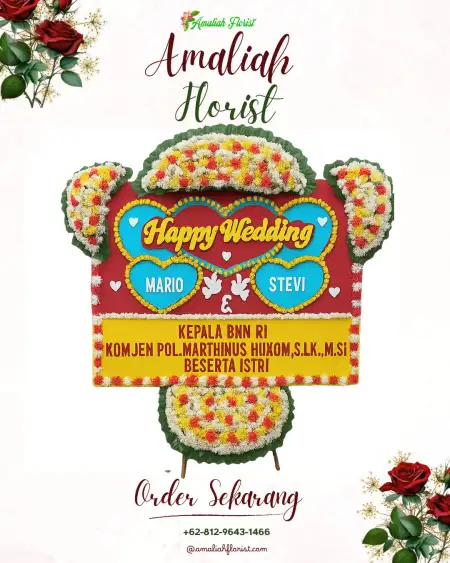 Papan Bunga Pernikahan Candiretno